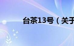 台茶13号（关于台茶13号介绍）
