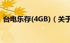 台电乐存(4GB)（关于台电乐存(4GB)介绍）