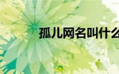 孤儿网名叫什么合适（孤儿网）