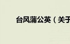 台风蒲公英（关于台风蒲公英介绍）