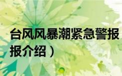 台风风暴潮紧急警报（关于台风风暴潮紧急警报介绍）