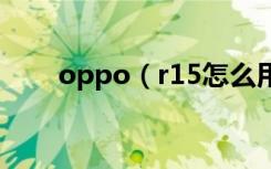 oppo（r15怎么用动态图片做壁纸）