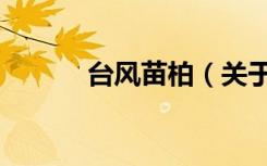台风苗柏（关于台风苗柏介绍）