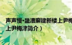 声声慢·畿漕廨建新楼上尹梅津（关于声声慢·畿漕廨建新楼上尹梅津简介）