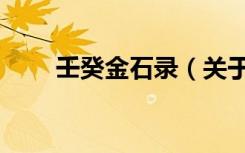 壬癸金石录（关于壬癸金石录简介）
