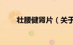 壮腰健肾片（关于壮腰健肾片简介）