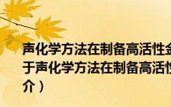 声化学方法在制备高活性金属催化剂及催化剂中的应用（关于声化学方法在制备高活性金属催化剂及催化剂中的应用简介）