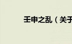 壬申之乱（关于壬申之乱简介）