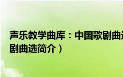声乐教学曲库：中国歌剧曲选（关于声乐教学曲库：中国歌剧曲选简介）