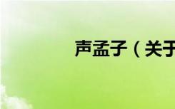 声孟子（关于声孟子简介）