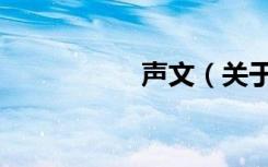 声文（关于声文简介）