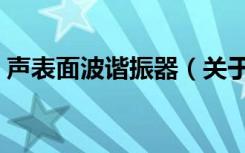声表面波谐振器（关于声表面波谐振器简介）