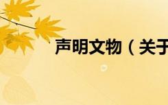 声明文物（关于声明文物简介）