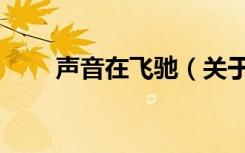 声音在飞驰（关于声音在飞驰简介）