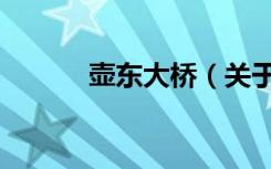 壶东大桥（关于壶东大桥简介）
