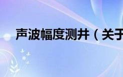 声波幅度测井（关于声波幅度测井简介）