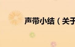 声带小结（关于声带小结简介）