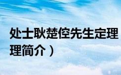 处士耿楚倥先生定理（关于处士耿楚倥先生定理简介）