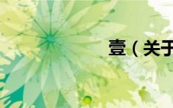 壹（关于壹简介）