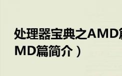 处理器宝典之AMD篇（关于处理器宝典之AMD篇简介）