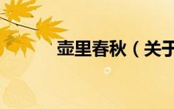 壶里春秋（关于壶里春秋简介）