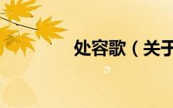 处容歌（关于处容歌简介）