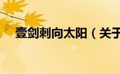 壹剑刺向太阳（关于壹剑刺向太阳简介）