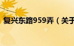 复兴东路959弄（关于复兴东路959弄简介）