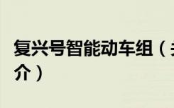 复兴号智能动车组（关于复兴号智能动车组简介）