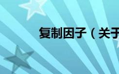 复制因子（关于复制因子简介）