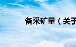 备采矿量（关于备采矿量简介）
