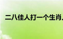 二八佳人打一个生肖人（二八佳人打一肖）