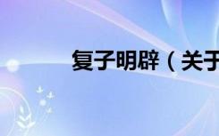 复子明辟（关于复子明辟简介）