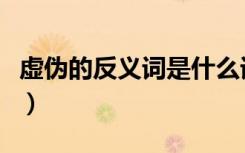 虚伪的反义词是什么词（虚伪的反义词是什么）