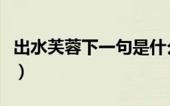 出水芙蓉下一句是什么（出水芙蓉是什么意思）
