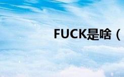 FUCK是啥（fucK是什么）