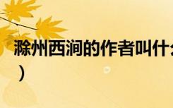 滁州西涧的作者叫什么名字（滁州西涧的作者）