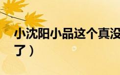 小沈阳小品这个真没有（小沈阳 不敢碰小品了）