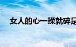 女人的心一揉就碎是什么歌（女人的心）