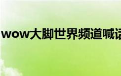 wow大脚世界频道喊话宏（世界频道喊话宏）