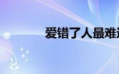 爱错了人最难过原唱（爱错）