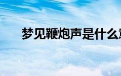 梦见鞭炮声是什么意思（梦见鞭炮声）