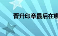 晋升印章最后在哪里交（晋升印章）
