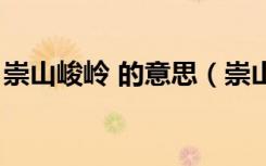 崇山峻岭 的意思（崇山峻岭的崇是什么意思）
