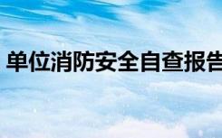 单位消防安全自查报告（消防安全自查报告）