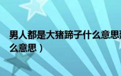 男人都是大猪蹄子什么意思延禧攻略（男人都是大猪蹄子什么意思）