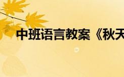 中班语言教案《秋天》（中班语言教案）