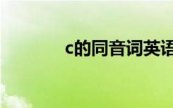 c的同音词英语（c的同音词）
