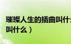 璀璨人生的插曲叫什么名字（璀璨人生主题曲叫什么）