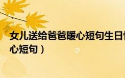 女儿送给爸爸暖心短句生日快乐蛋糕写的（女儿送给爸爸暖心短句）